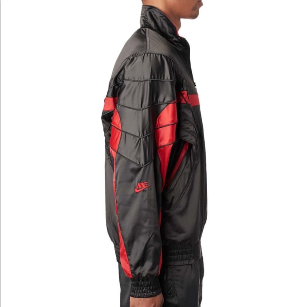 Air Jordan Satin Jacket Black Red JE16 - Picture 5 of 8